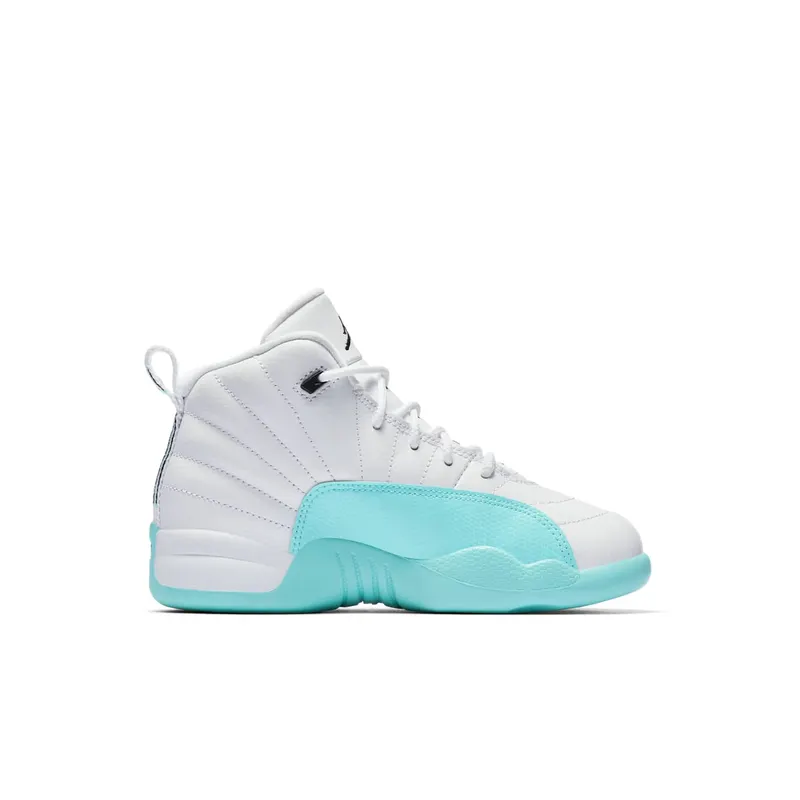 Jordan 12 Retro Light Aqua (PS) White/Black-Light Aqua (510816-100)