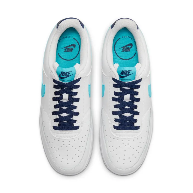 Nike Court Vision Low White Blue Void Turquoise (DM1187-100)