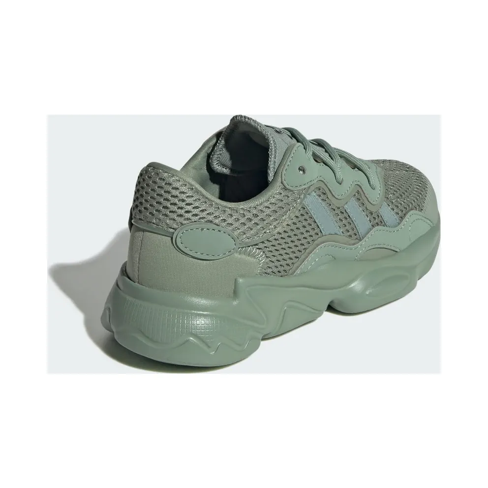 adidas Ozweego Shoes Kids “Silver Green / Silver Green / Core Black” (JI0298)