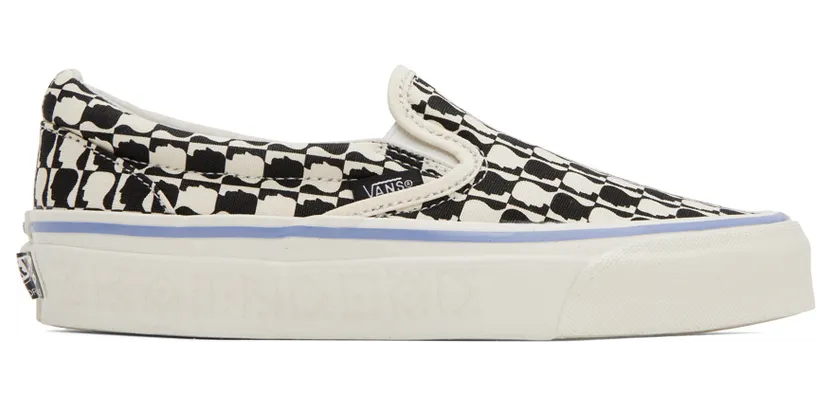 Vans Black & Off-White Brain Dead Edition LX Slip-On Sneakers (VN0A45JKBA21)