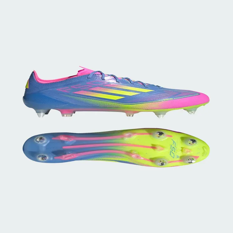adidas F50 Elite Soft Ground Boots “Blue Fusion / Lucid Lemon / Lucid Pink” (IE1257)