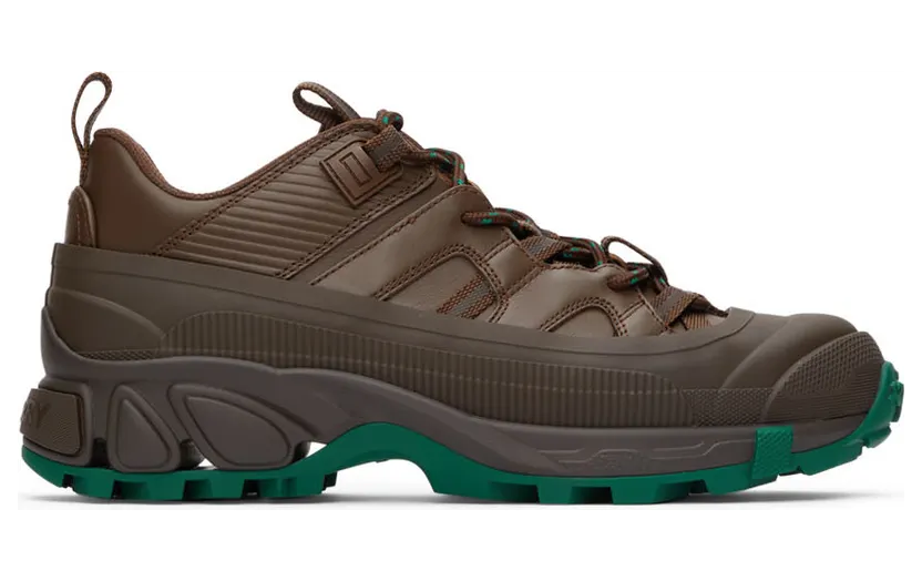 Burberry Brown & Green Arthur Sneakers (8045701)