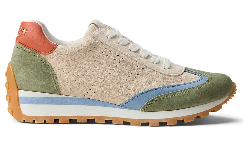 Lauren-ftw sneaker Sand / Lichtblauw / Kiwi (802P15840-005)