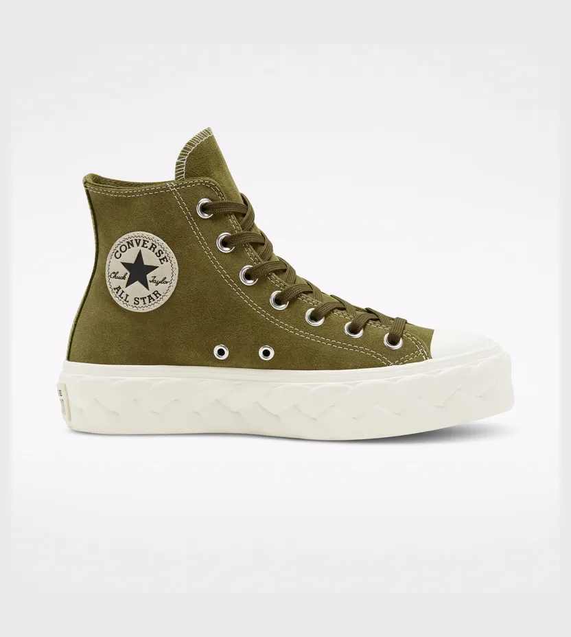 Converse Chuck Taylor All Star Lift Cable High Top Dark Moss/dark Moss/egret (568688C)