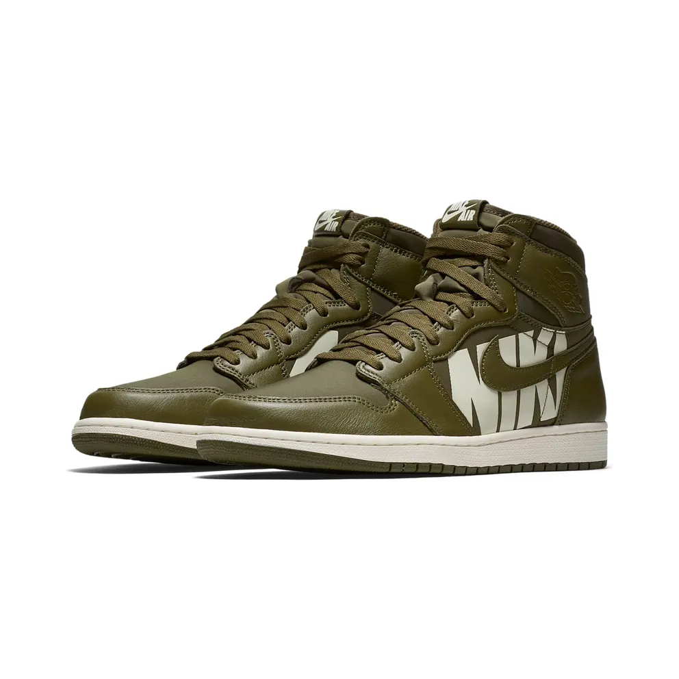 Jordan 1 Retro High Olive Canvas Olive Canvas/Sail (555088-300)
