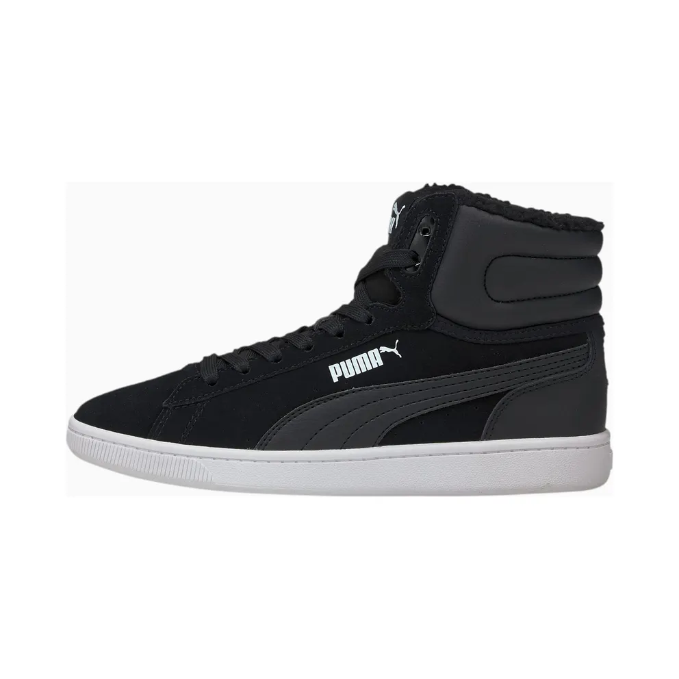 PUMA Vikky V2 Mid Fur Youth Black/White (370622-03)