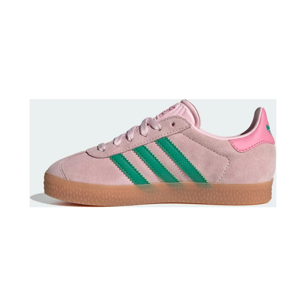 Adidas Gazelle Shoes Kids Clear Pink / Court Green / Bliss Pink (JP7133)