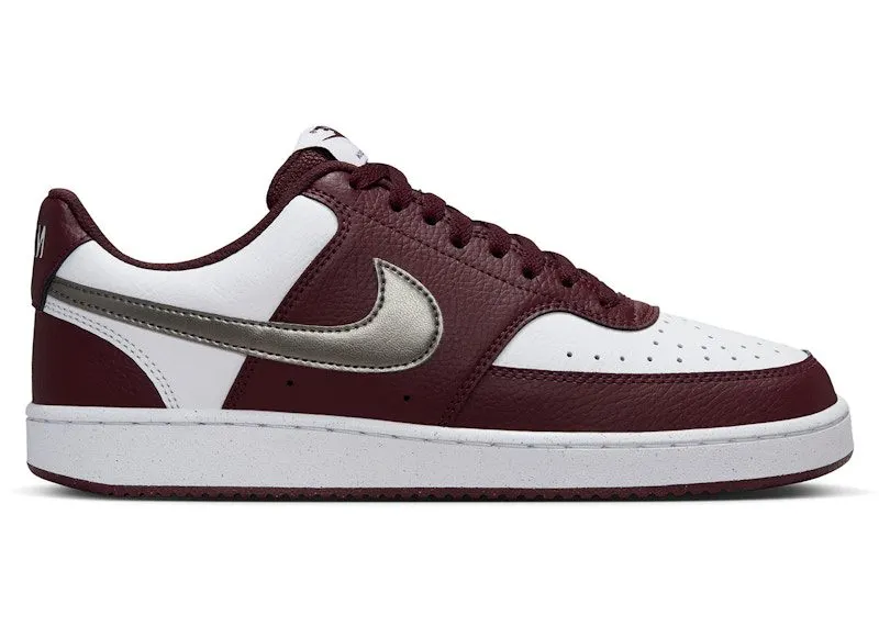 Nike Court Vision Low White Burgundy Metallic Pewter (IM7647-100)