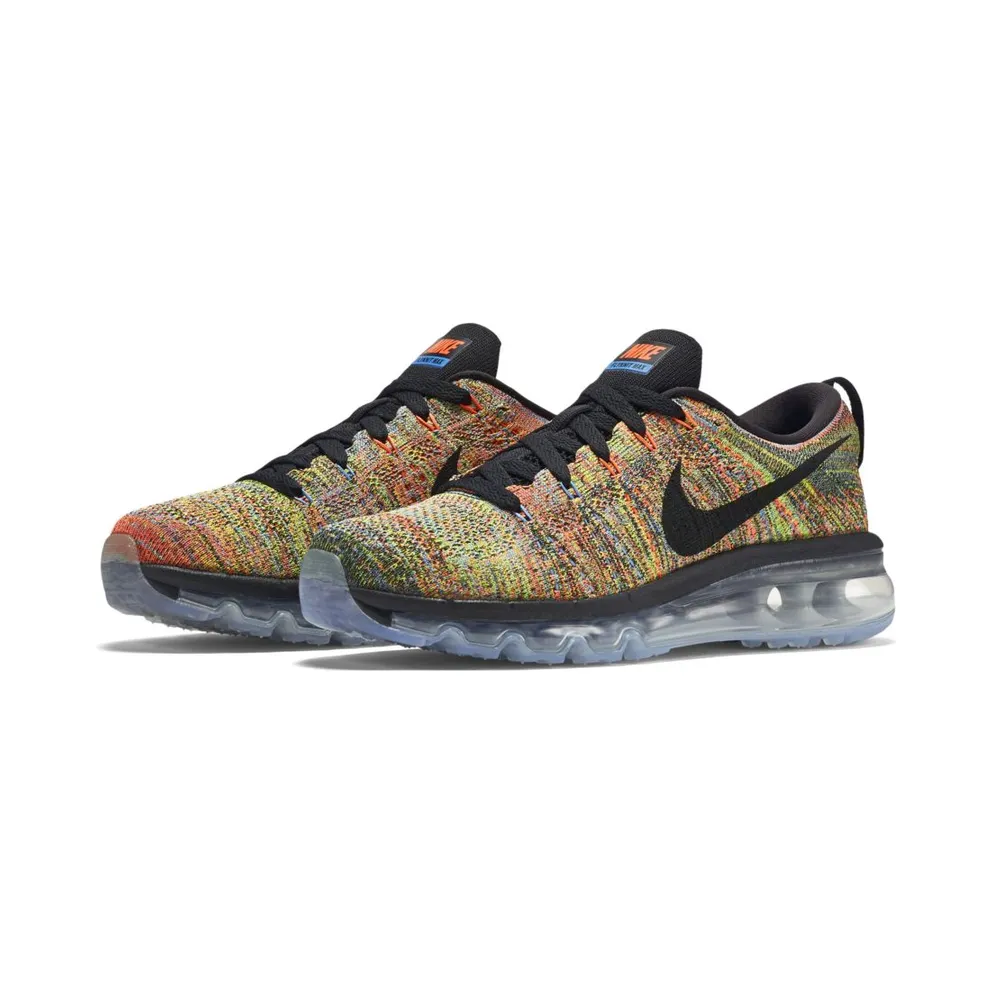 Nike Flyknit Air Max Multi-Color Chalk Blue Hyper Orange (W) Black/Black/Chalk Blue (620659-005)