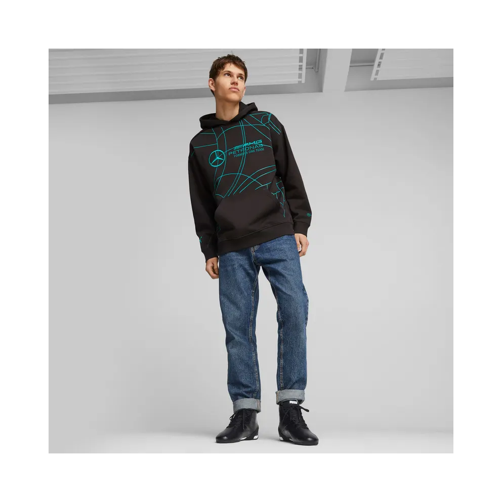 Puma Mercedes-AMG Petronas Motorsport Carbon Cat Mid rijschoenen Black/Green (30754402)