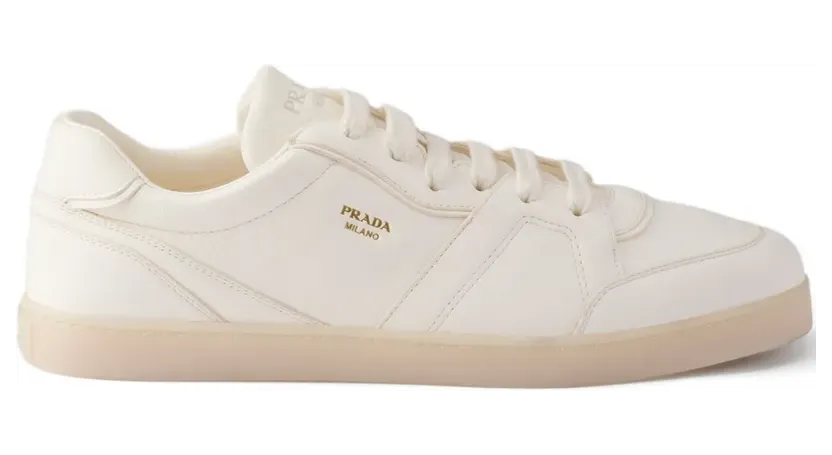 Prada Sneakers met logoprint – Beige (2EE442FG000013)