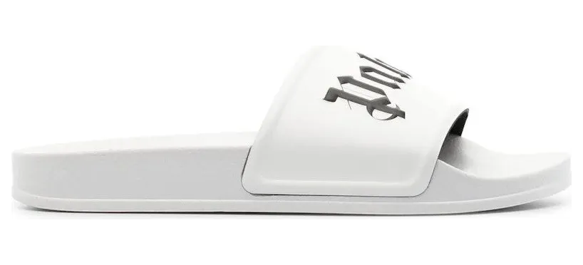 Palm Angels Logo Slide White Black (pmic001c99pla0010110)
