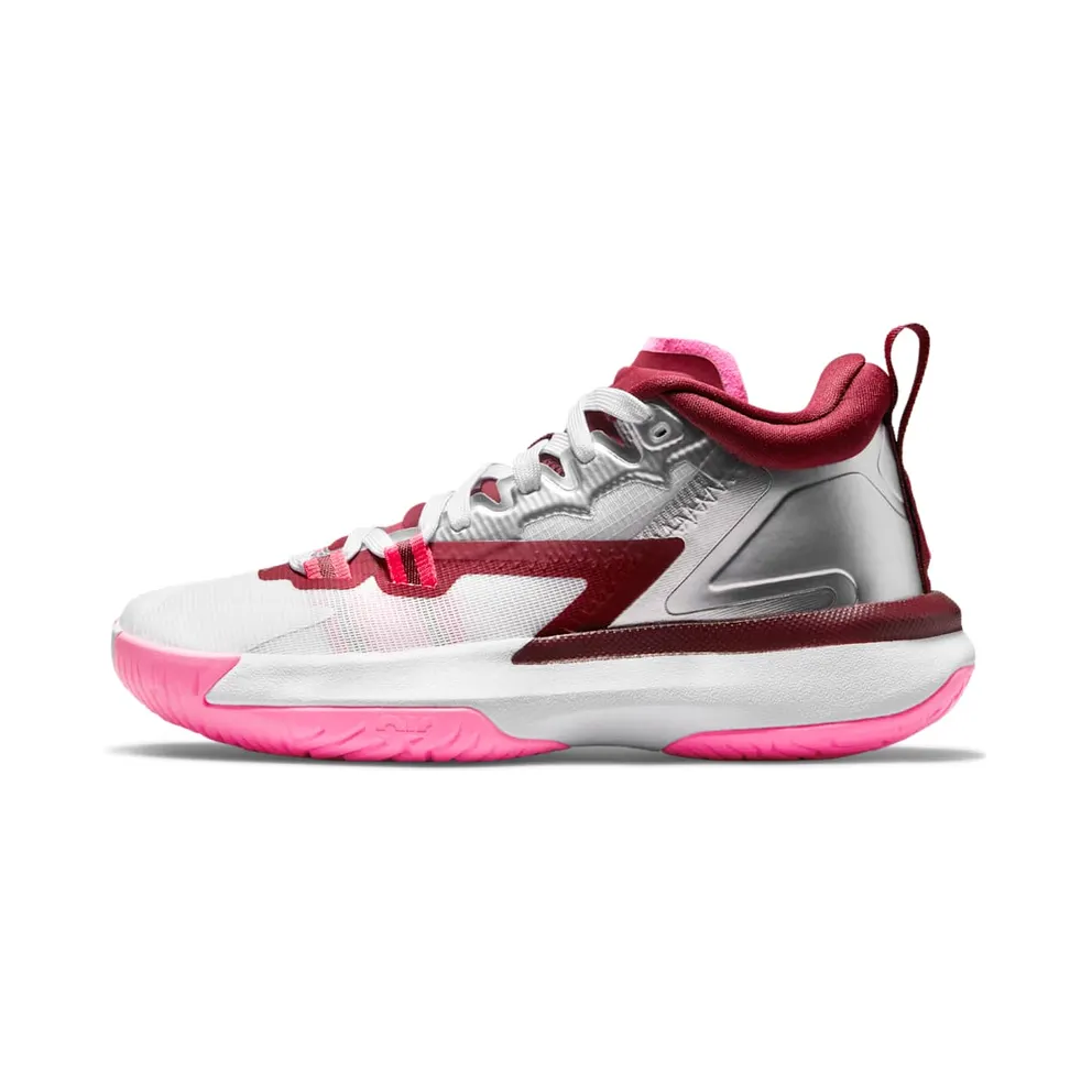 Jordan Zion 1 Marion (GS) “White / Hyper Pink / Dark Beetroot / Metallic Silver” (DA3131-100)