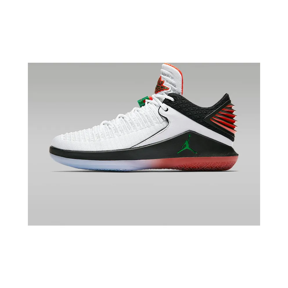 Jordan XXXII Low Like Mike Gatorade White/Pine Green-Black-Rush Orange (AA1256-100)