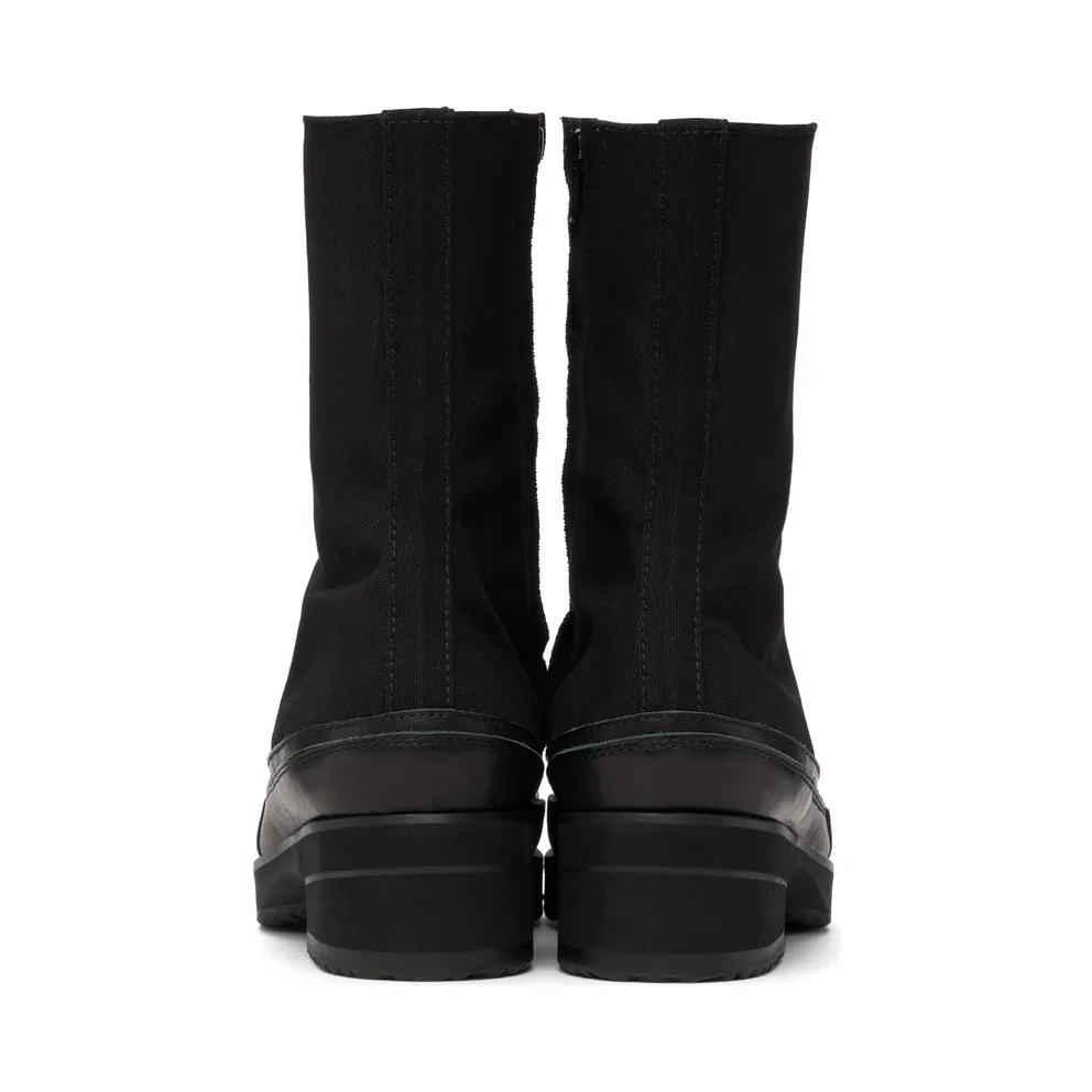 Yohji Yamamoto Black Canvas Heeled High Top (FX-E03-062)