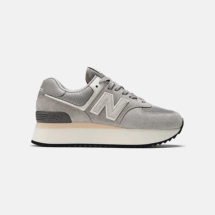 New Balance Gray 574+ Sneakers (WL574ZBA)