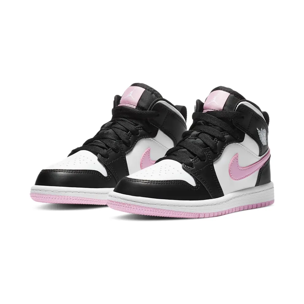 Jordan 1 Mid White Black Light Arctic Pink (PS) (640737 103)