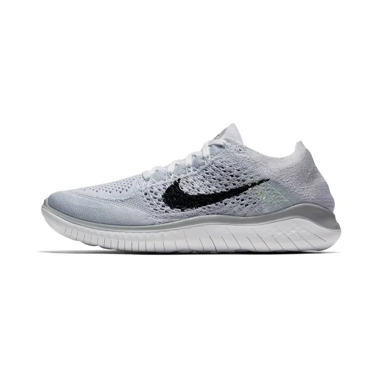 Nike Free RN Flyknit 2018 “White / Pure Platinum / Black” (942839-100)