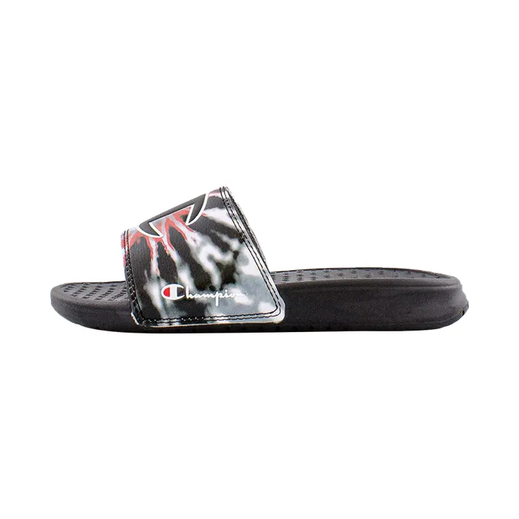 Champion Super Slides Tie Dye PS “Black / Scarlet / Multicolor” (CP101195P)