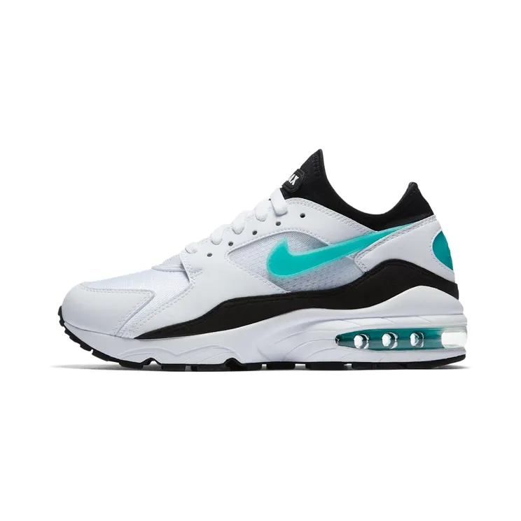 Nike Air Max 93 Menthol 2018 (W) “White / Black / Sport Turquoise” (307167-100)