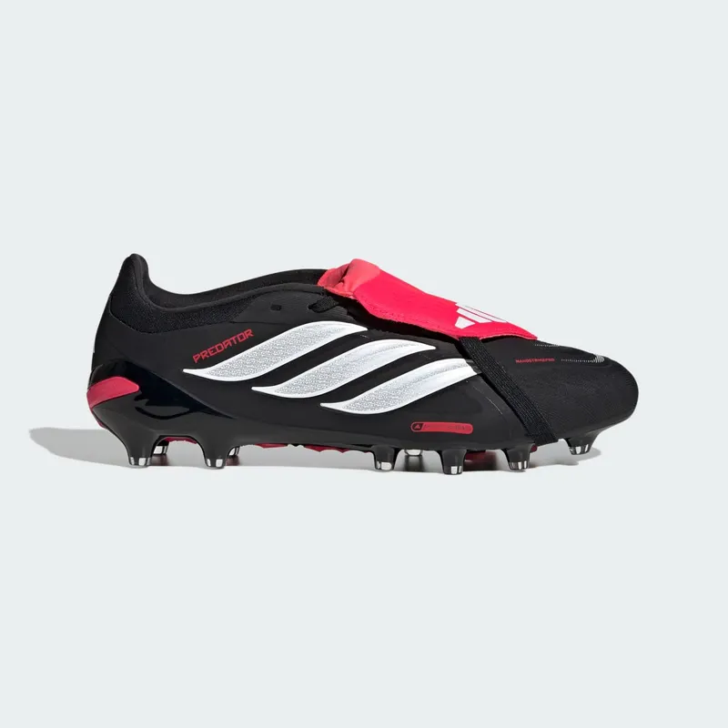 Adidas Predator Pro Fold-Over Tongue AG “Core Black Cloud White Lucid Red” (KI6297)