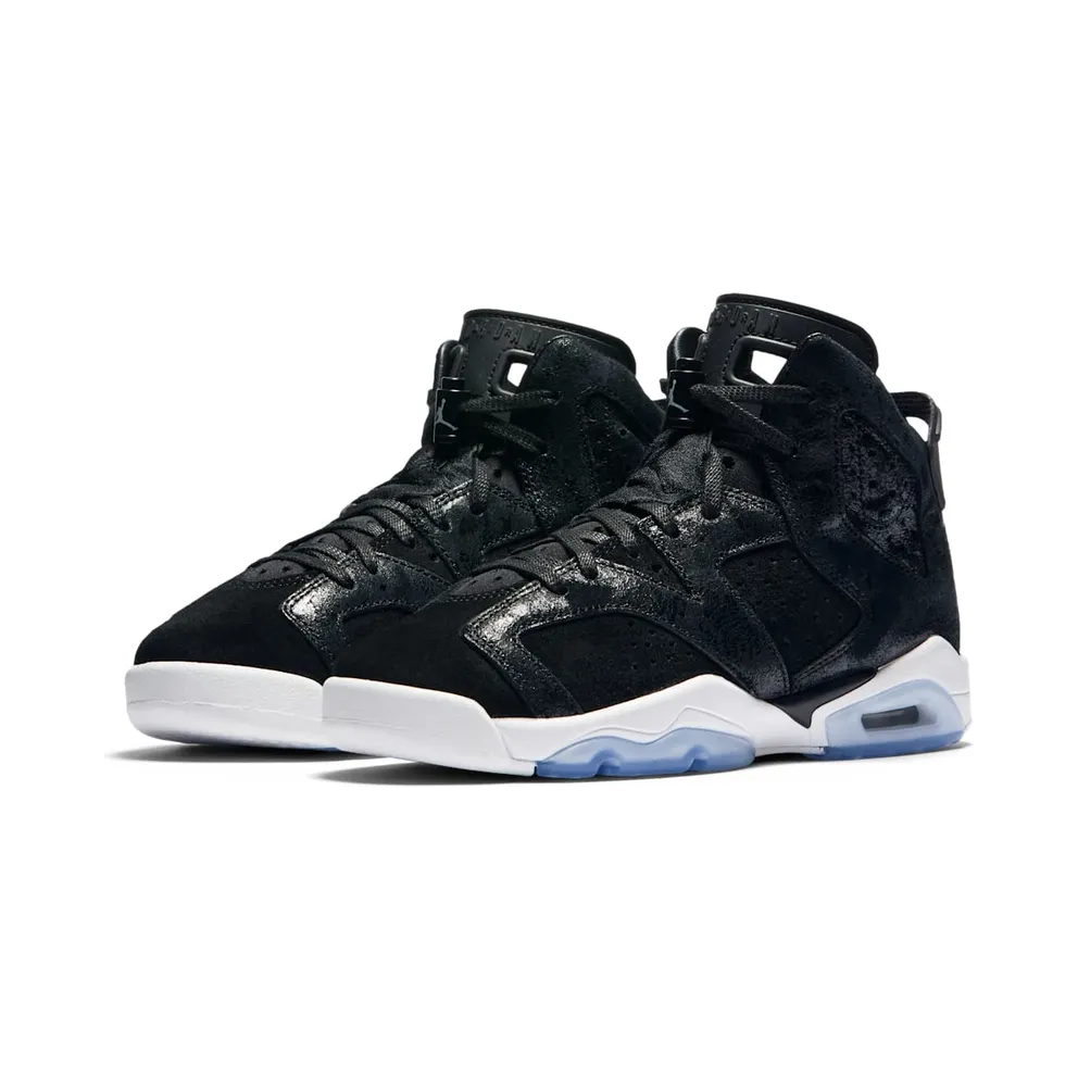 Jordan 6 Retro Heiress Black Suede (GS) Black/Black-White-Gym Red (881430-029)