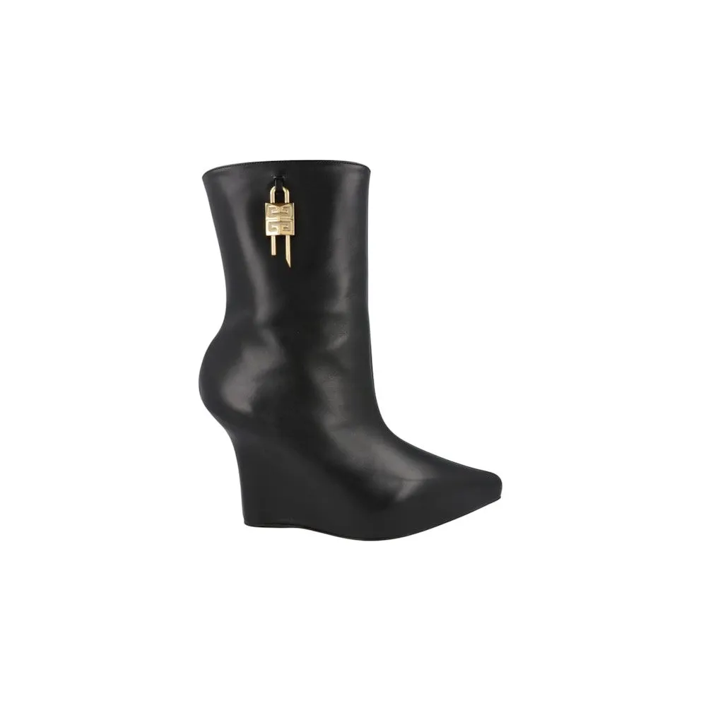 Givenchy G-Lock Leather Wedge Boots Black (BE6041-E1M1-001)