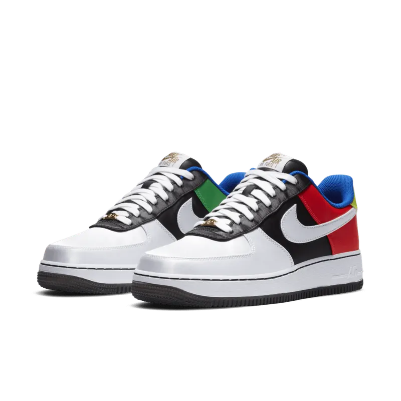 Nike Air Force 1 Low Hidden Message Black/Metallic Silver-Chile Red (DA1345-014)