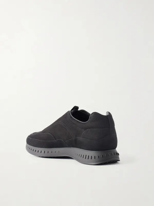 John Lobb Elastic Stream Nubuck Black (AAD91FL)