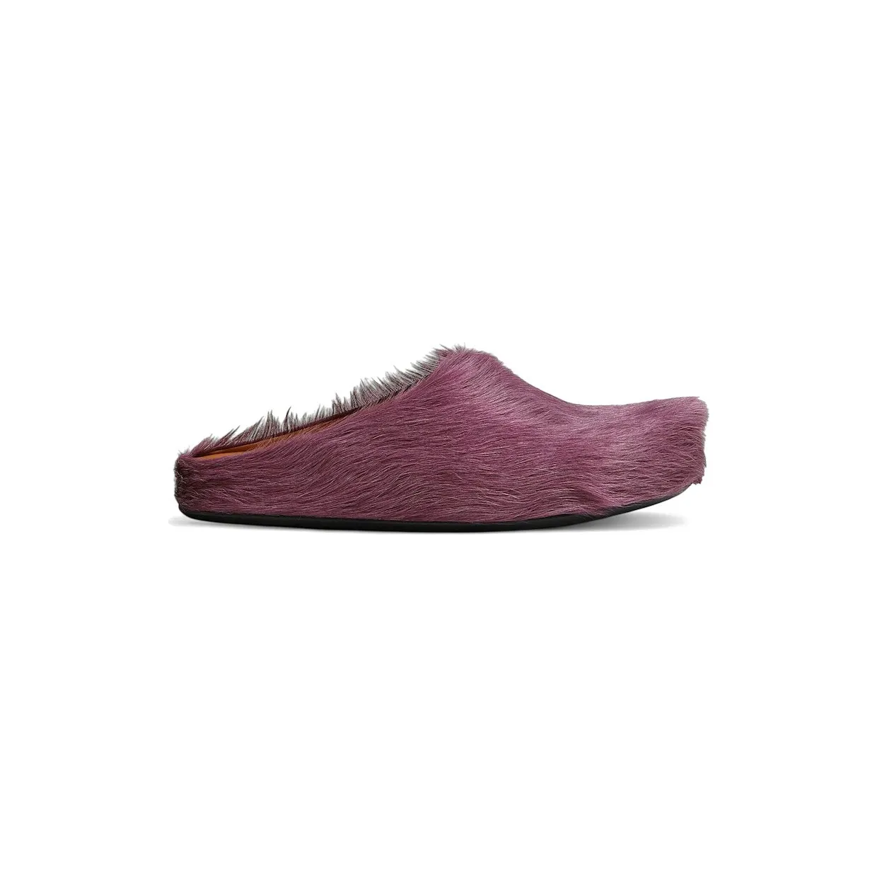 Marni Long Hair Calfskin Fussbett Sabot Mule Prune Violet (SBMR000600P412200C68) (2)
