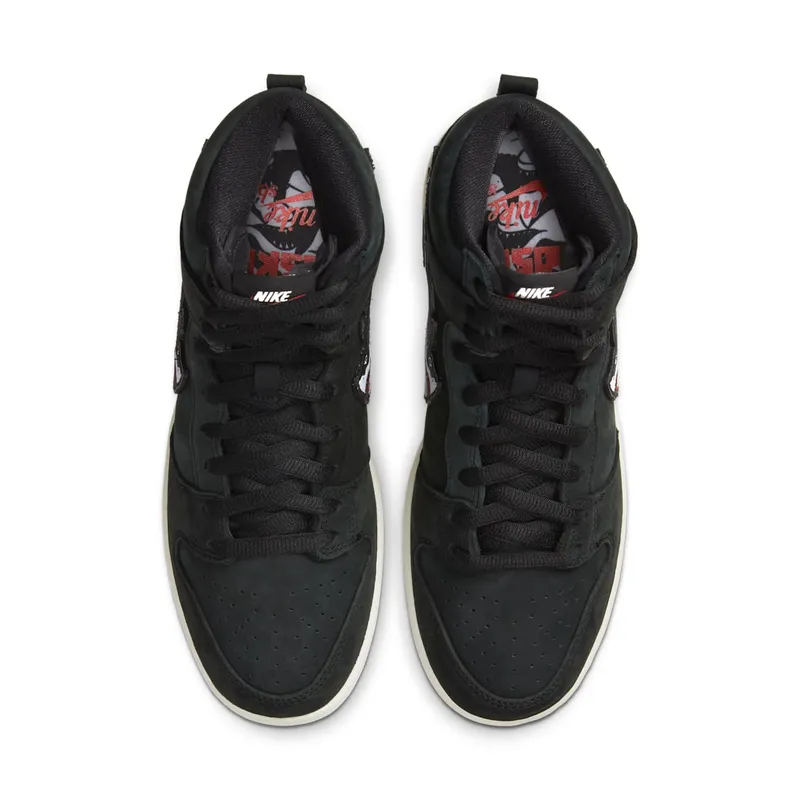 Nike SB Dunk High Oski Shark Black/White-Red-Sail (CI2692-001)