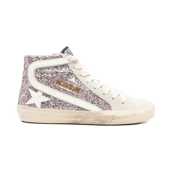 Golden Goose High-Top-Sneakers mit Glitter-Optik “Pink” (GWF0115F04526)