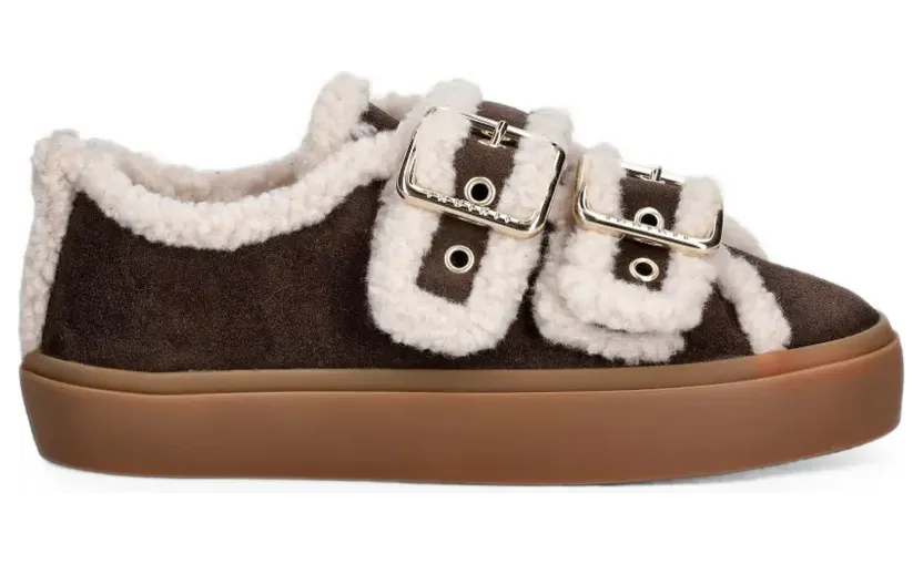 Inuikii shearling-trim buckle-fastening sneakers – Bruin (10010010551)