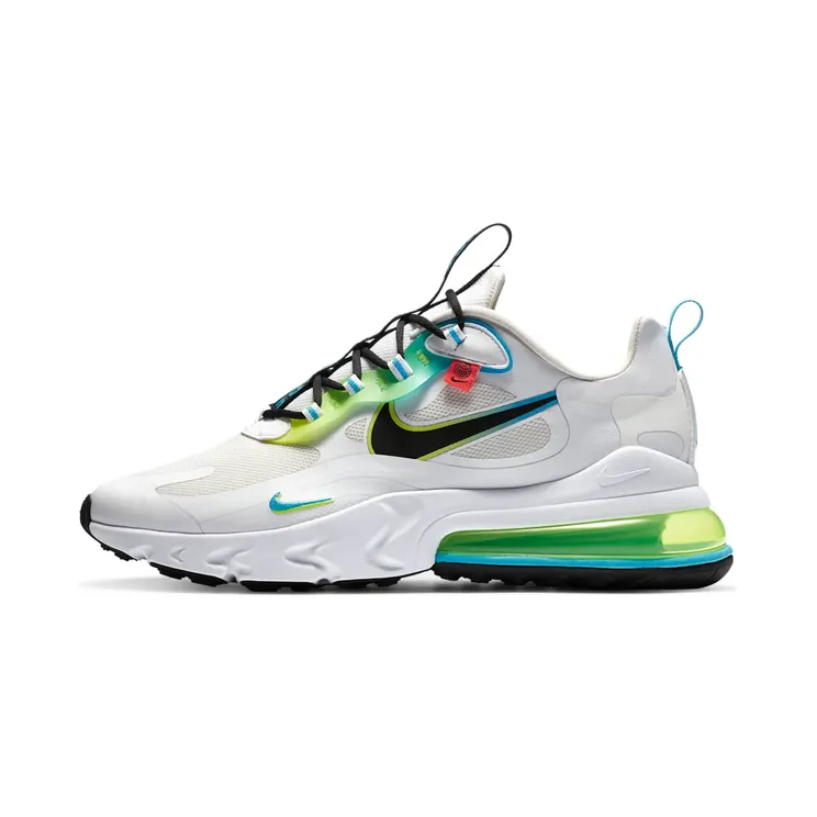 Nike Air Max 270 React Worldwide Pack “White / Blue Fury / Volt / Black” (CK6457-100)