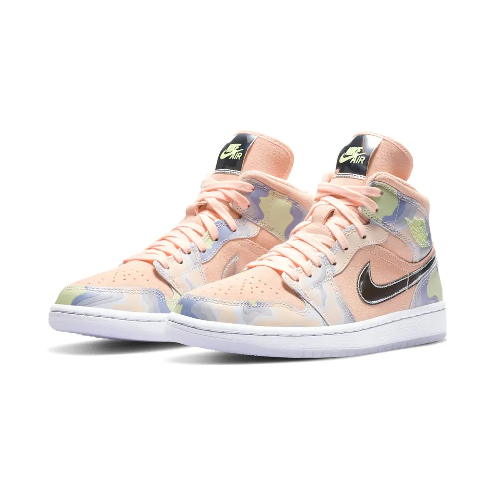 Jordan 1 Mid SE P(HER)SPECTIVE (W) Washed Coral/Chrome-Light Whistle (CW6008-600)