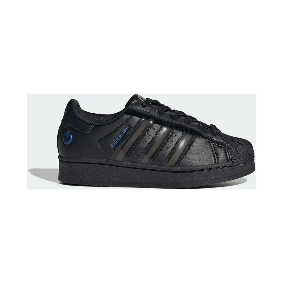 Adidas Superstar Led Lights Comfort Closure Elastic Lace Kids Core Black / Core Black / Preloved Violet (JS1295)