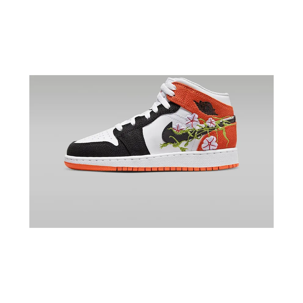 Air Jordan 1 Mid GS “Basketball Blossom” (DQ8390-100)