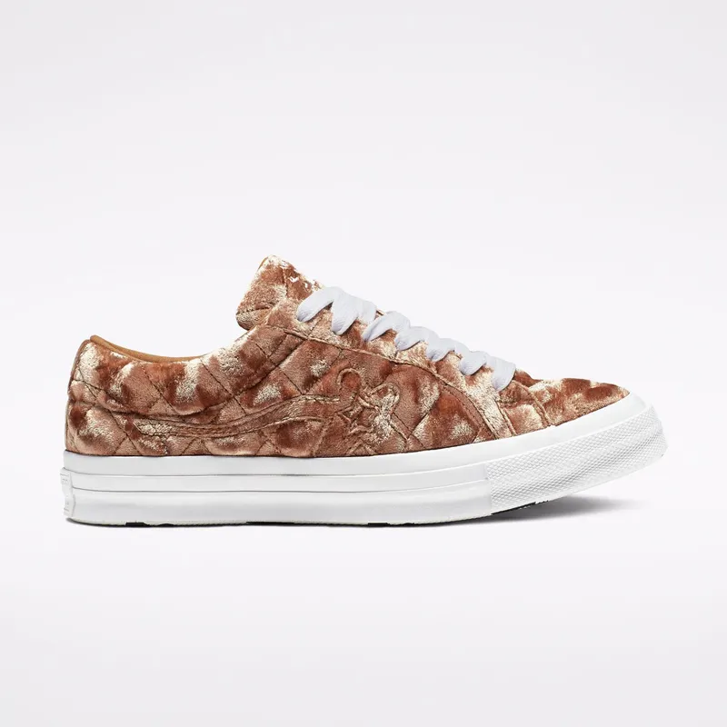 Converse One Star Ox Golf Le Fleur TTC Quilted Velvet Brown Sugar Brown Sugar/Brown Sugar (165599C)