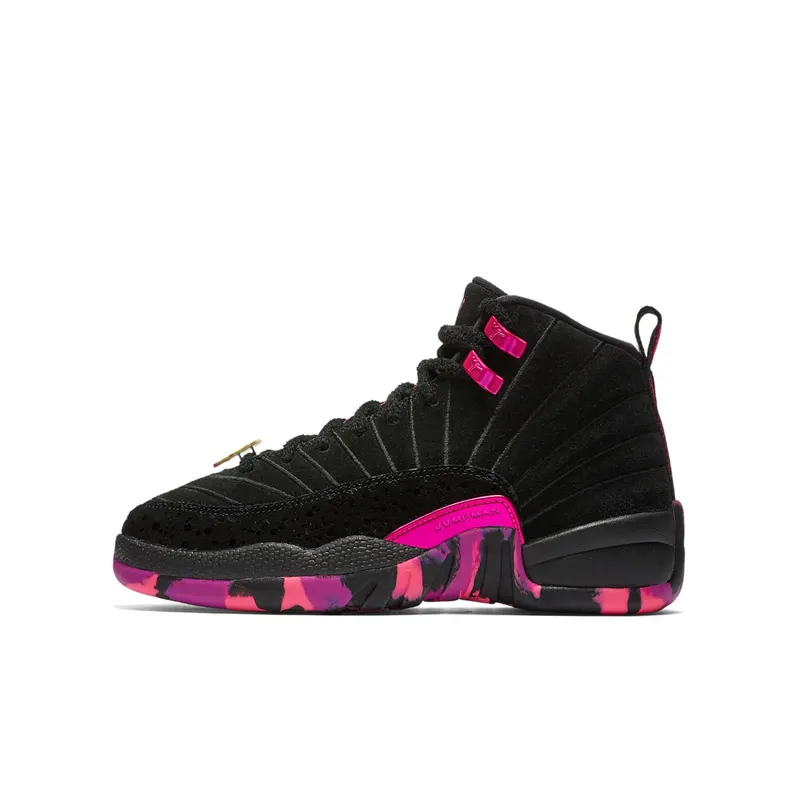 Jordan 12 Retro Doernbecher 2017 (GS) Black/Pink Blast-Hyper Violet (AH6988-023)