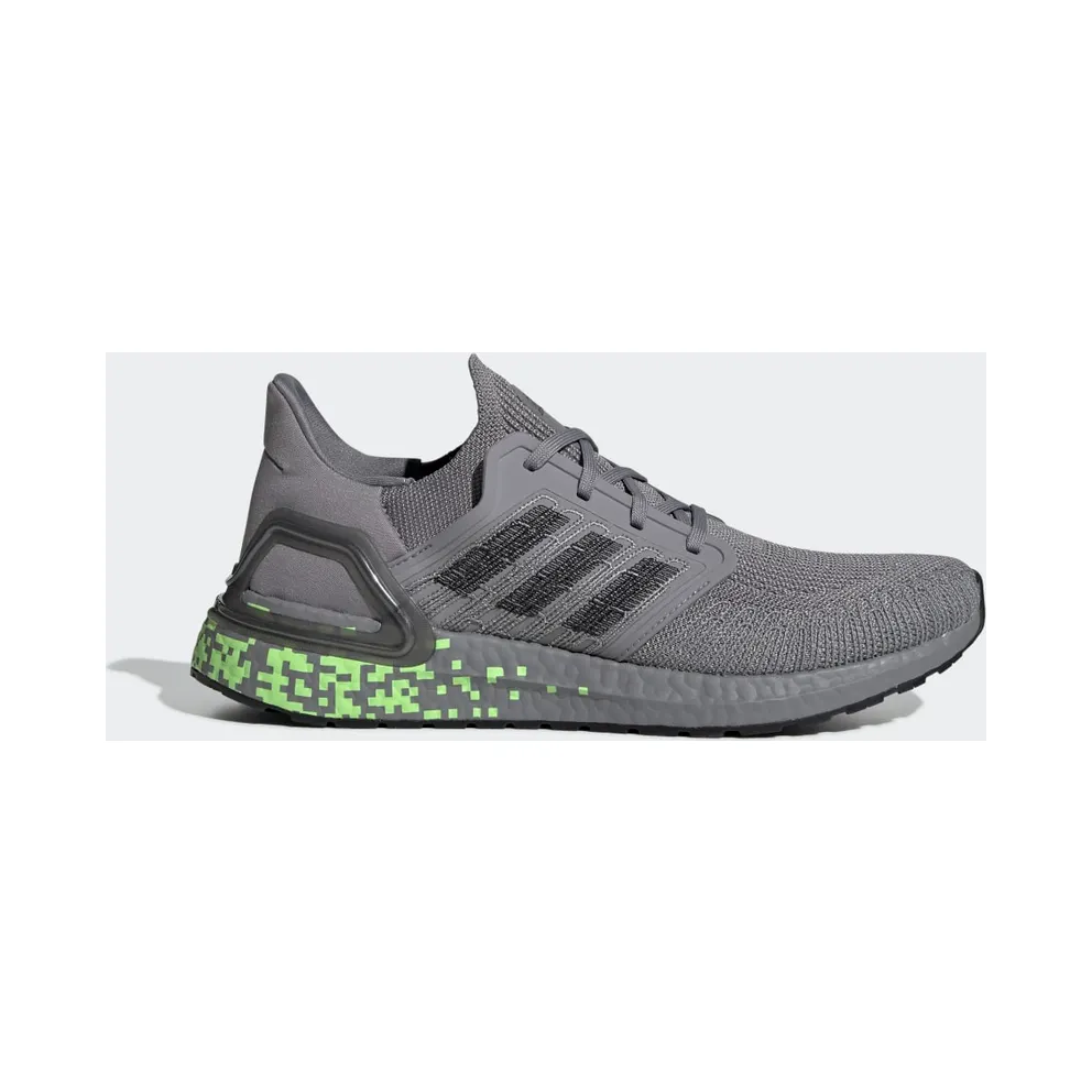 adidas Ultraboost 20 Schuh Grey Three / Core Black / Signal Green (EG0705)