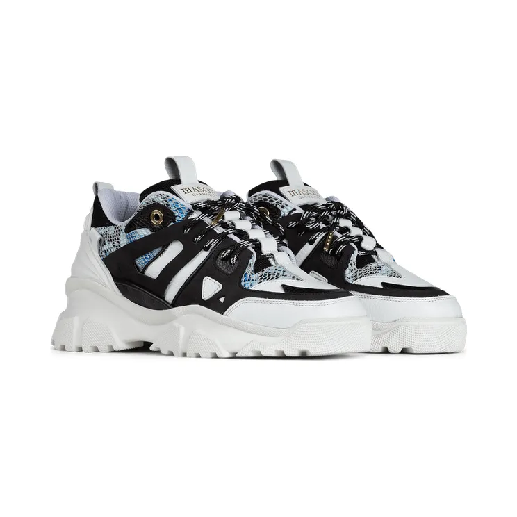 Mason Garments Genova 2 Leather/Snake Black/Blue (FW20-9F)