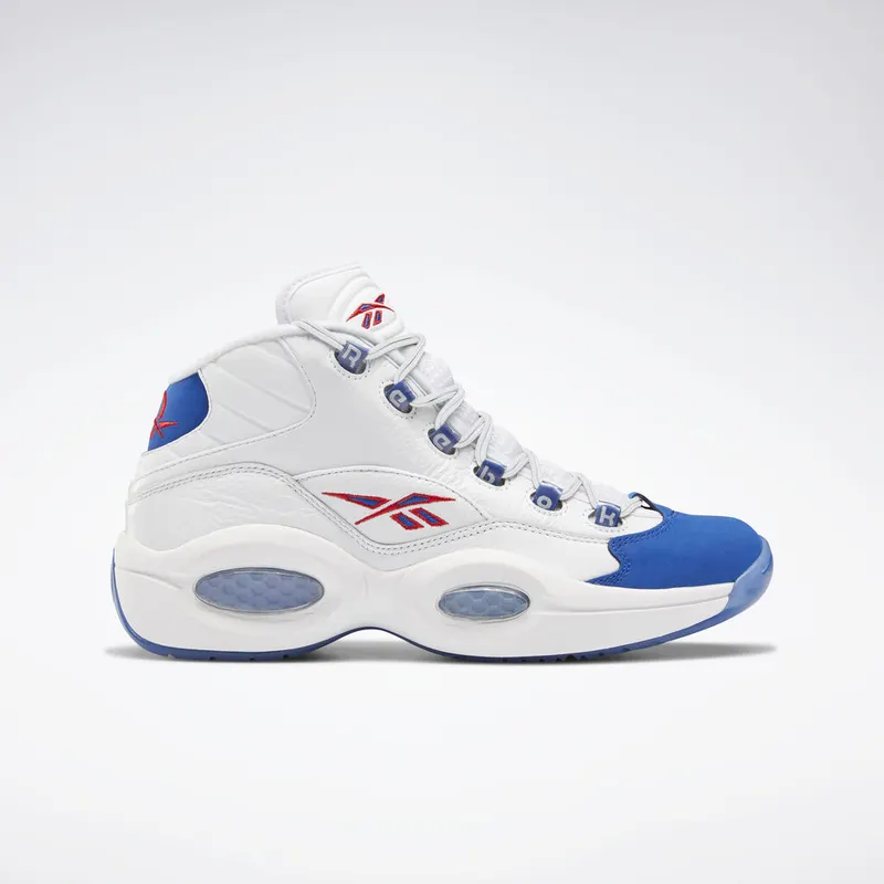 Reebok Question Mid Double Cross White/Collegiate Royal-Primal Red (Other Brands Other)