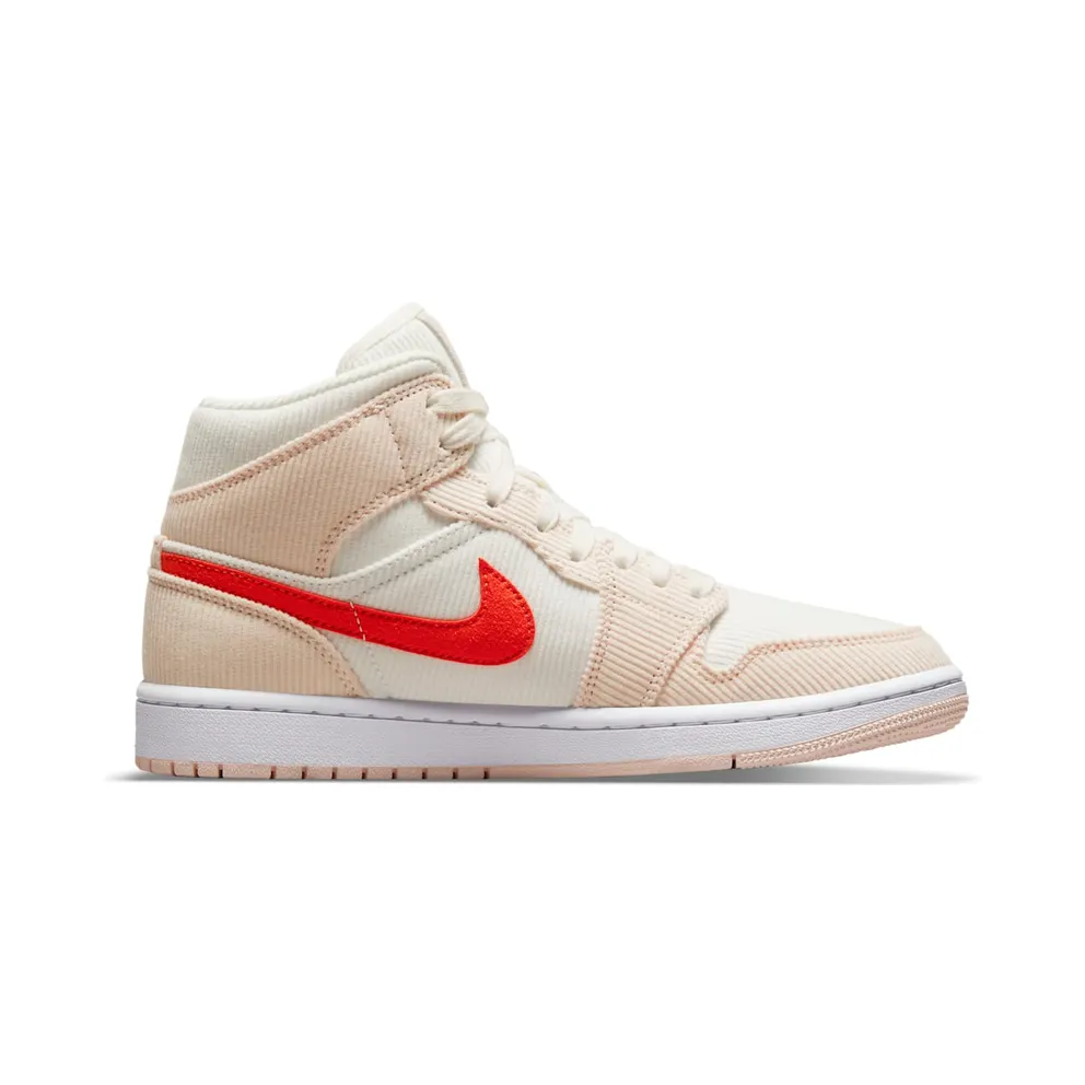 Jordan 1 Mid SE Corduroy Sail – “Sail / Orange Quartz-white-orange” (DA8009-108)