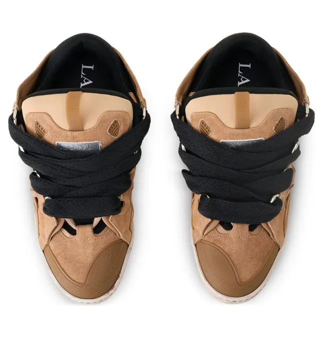 Lanvin Curb Cut-out Lace-up “Neutrals/Black” (FU-SKDK12 CANV-P26 66S3) (3)