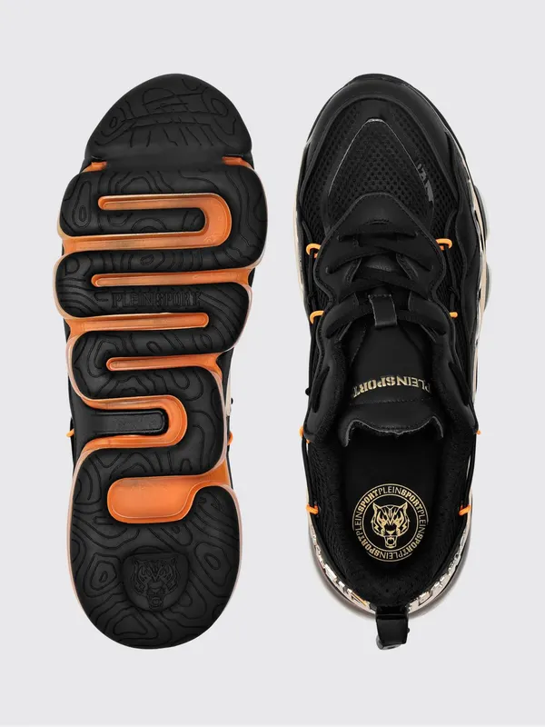 Plein Sport Mesh And Leather Sneakers Black 1 (PAESUSC0746STE003N0286) (2)