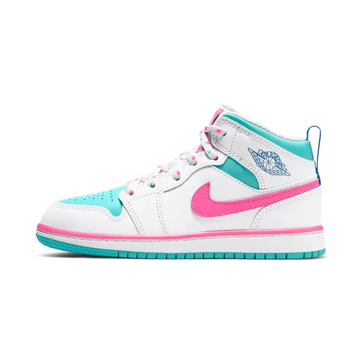 Air Jordan 1 Mid PS ‘Digital Pink’ White/Digital Pink/Aurora Green/Soar (640737-102)