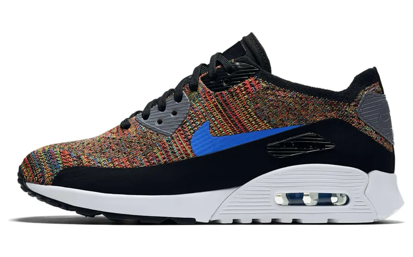Nike Air Max 90 Ultra 2.0 Flyknit Black Medium Blue Cool Grey (W)