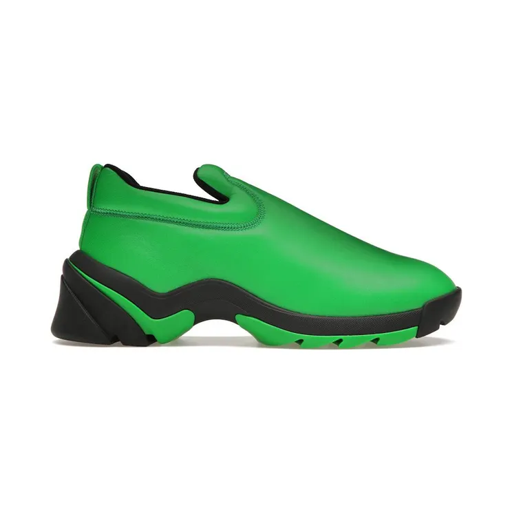 Bottega Veneta Lagoon Low Top Leather Black Green (667069VBSD03730)