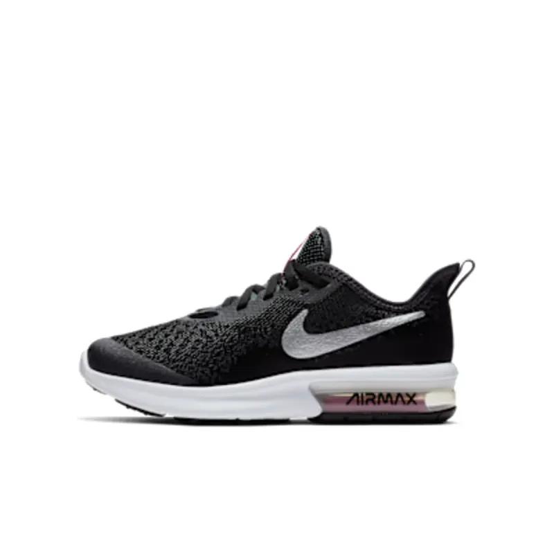 Nike Air Max Sequent 4 “Black / Anthracite / White / Metallic Silver” (AQ2245-001)