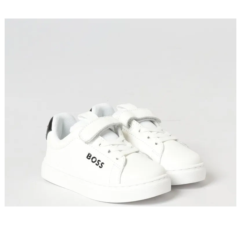 Boss Faux Leather Sneakers White (J5282410P)